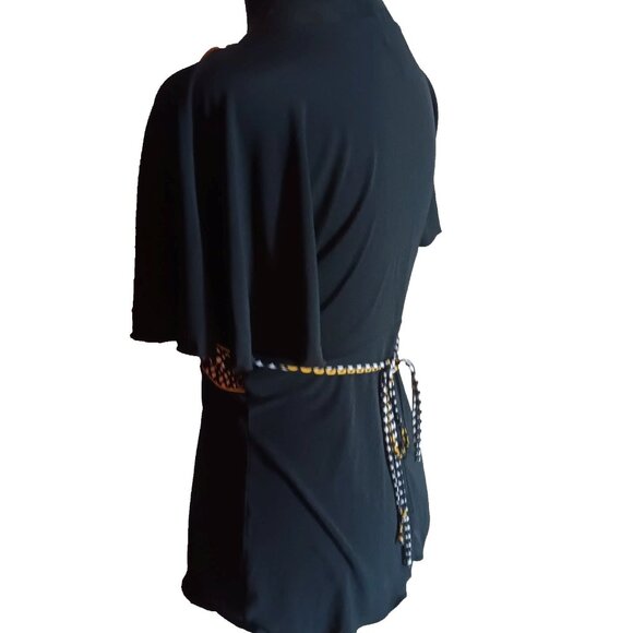 Candie's Blouse Y2K 90's Flutter Sleeve Plunging V-Neck - Picture 4 of 14